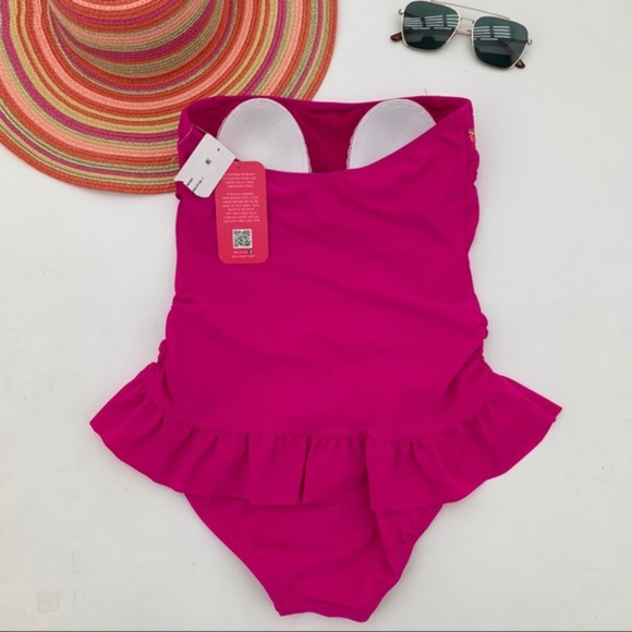 4/$25 Hula Honey One Piece Swimsuit Pink NEW - Picture 3 of 4